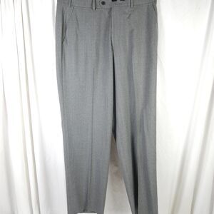 Hiltl Mens 34x30 Gray Grey Marlane Biella Vaticana Super 120s Wool Dress Pants